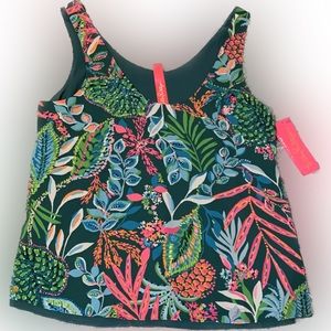 Lilly Pulitzer Florin sleeveless top multi sunshine jungle women’s size L